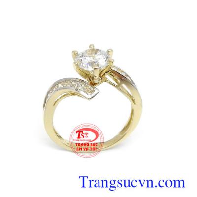 Nhẫn nữ Korea 10k duyên dáng kiểu dáng tinh xảo mang lại sự cá tính, dịu dàng nhưng cũng không kém phần quý phái cho phái đẹp