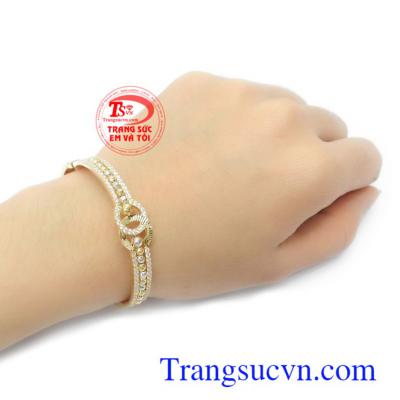 Vòng tay nữ vàng tây bền đẹp, sang trọng