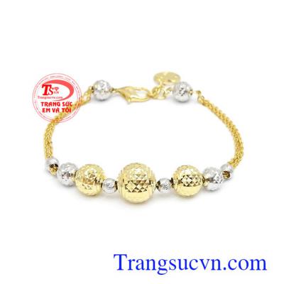 Lắc tay vàng bi 10k duyên dáng kiểu dáng đẹp, chất lượng cao, đeo đẹp, thời trang và quý phái