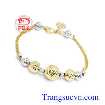 Lắc tay vàng bi 10k duyên dáng phù hợp nhiều lứa tuổi và phong cách thời trang khác nhau