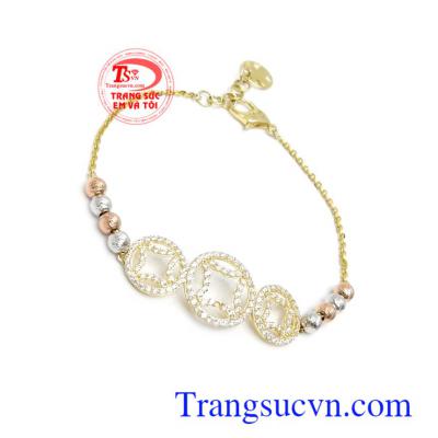 Lắc tay vàng 10k dịu dàng chế tác đẹp, chất lượng cao, lắc tay vàng tây đẹp