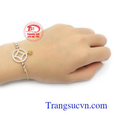 Lắc tay vàng 10k phong cách Hàn Quốc thời trang sang trọng