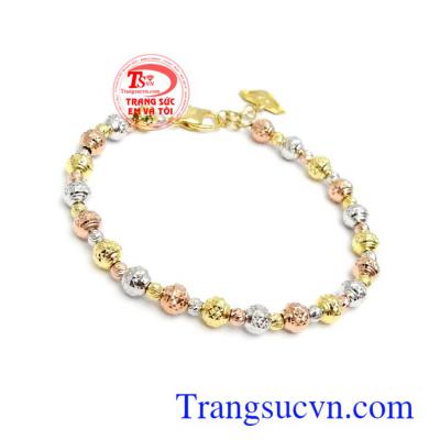 Lắc tay vàng 10k cá tính phù hợp nhiều lứa tuổi, là sản phẩm được nhiều người ưa chuộng