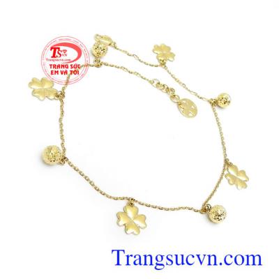 Lắc chân vàng tây 10k yêu kiều phù hợp làm quà tặng cho người yêu thương những dịp ý nghĩa