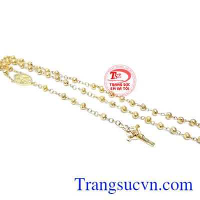 Chuỗi mân côi vàng 10k được chế tác từ vàng màu với kiểu dáng sang trọng, tinh tế.
