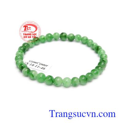 Chuỗi phỉ thúy tài lộc 5 ly màu sắc ngọc đẹp, chất lượng cao, đeo sang trọng và quý phái