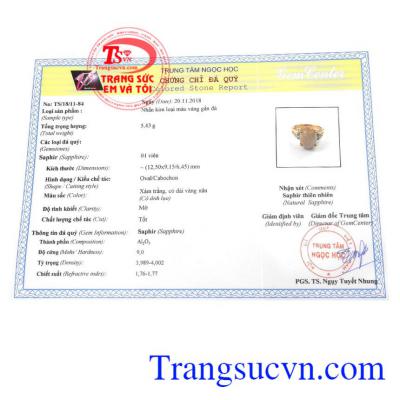 Giấy kiểm định từ trung tâm ngọc học