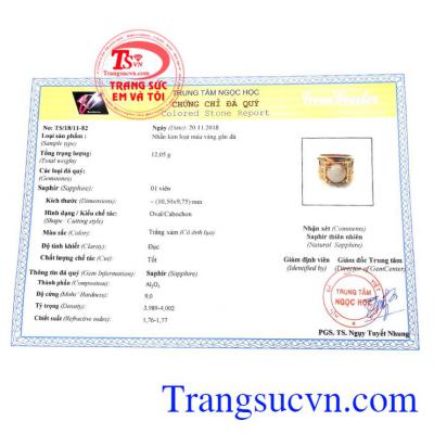 Giấy kiểm định từ trung tâm ngọc học