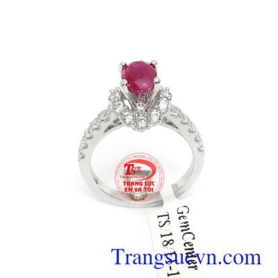 Nhẫn nữ Ruby tài lộc 14k kiểu dáng hợp thời trang và phong cách phái đẹp