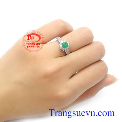Nhẫn nữ đá quý 14k bền đẹp, kiểu dáng thời trang