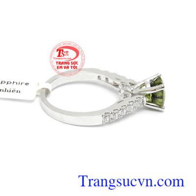 Nhẫn nữ Sapphire hạnh phúc 14k phù hợp làm quà tặng cho một nửa yêu thương