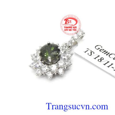 Mặt dây chuyền Sapphire cát lộc vàng 18k