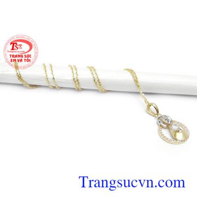 Bộ dây chuyền nữ vàng 10k phong cách