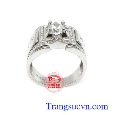 Nhẫn nam vàng trắng Korea sang trọng nhập khẩu tôn lên sự cá tính, đẳng cấp và thời trang cho phái mạnh