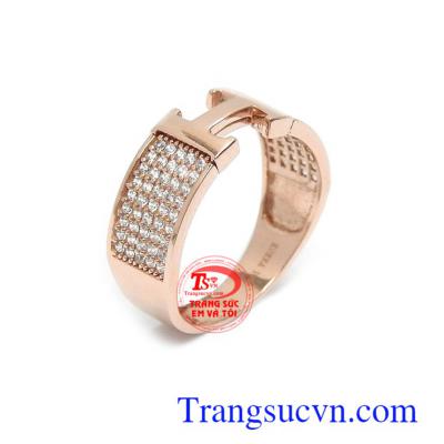 Nhẫn nữ Korea vàng hồng thời trang 10k nhập khẩu kiểu dáng đẹp, chất lượng cao, đeo hợp thời trang, sang trọng, cá tính và tinh tế