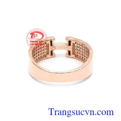 Nhẫn nữ vàng hồng tinh tế, đẳng cấp