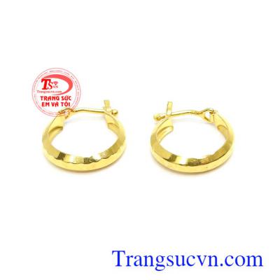 Hoa tai vàng tây tinh tế thời trang