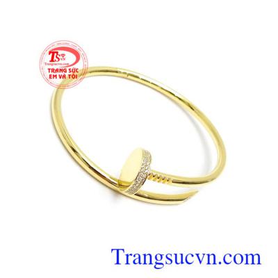 Vòng tay vàng Korea quý phái vàng 10k nhập khẩu nguyên chiếc, vòng tay vàng tây xinh xắn