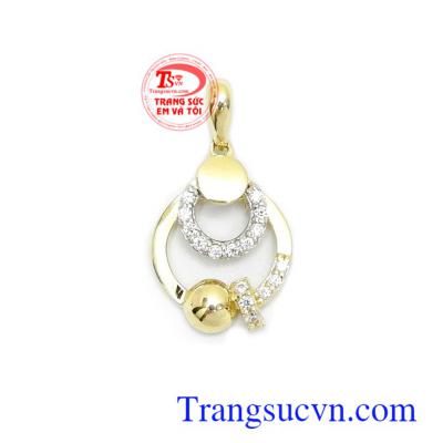 Mặt dây chuyền Korea độc đáo vàng 10k, mặt dây chuyền vàng tây nhập khẩu