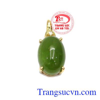 Mặt dây nephrite may mắn là sản phẩm ngọc bích nephrite thiên nhiên, sản phẩm cao cấp có giấy kiểm định