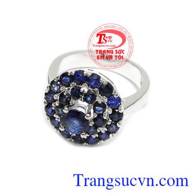 Nhẫn nữ sapphire quý phái 14k, bảo hành 12 tháng, giao hàng nhanh trên toàn quốc