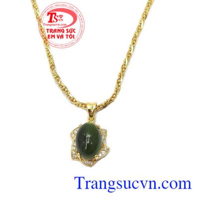 Bộ dây ngọc cẩm thạch bọc vàng