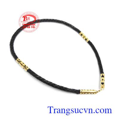 Dây da bọc vàng thời trang 18k