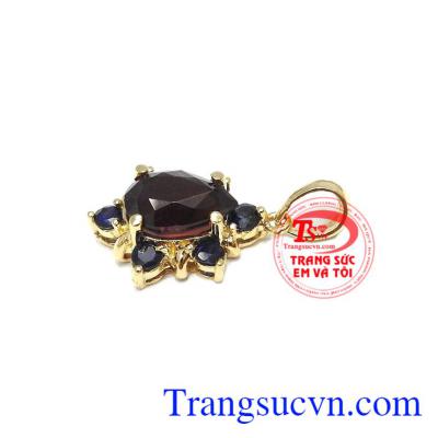 Mặt dây granat đẹp 14k, bảo hành 12 tháng, giao hàng nhanh trên toàn quốc