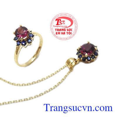 Bộ dây chuyền Granet thiên nhiên, giao hàng nhanh trên toàn quốc