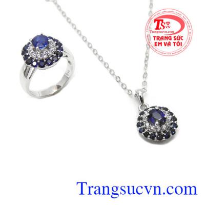 Bộ dây chuyền sapphire đẹp