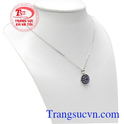 Bộ dây chuyền sapphire may mắn