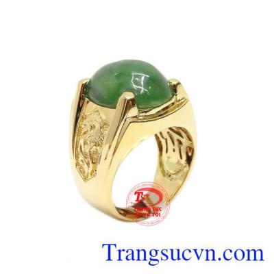 Nhẫn vàng 14k Jadeite thiên nhiên