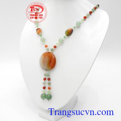 Chuỗi cổ mã não an nhiên phù hợp nhiều phong cách thời trang phái đẹp