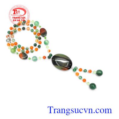 Chuỗi cổ mã não hưng thịnh bình an