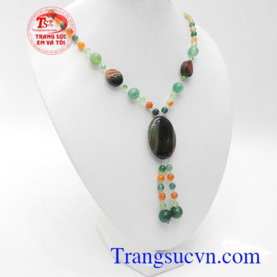 Chuỗi cổ mã não hưng thịnh kết hợp tinh tế, kiểu dáng thời trang, sang trọng và đẳng cấp