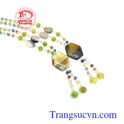 Chuỗi cổ đá mã não thiên nhiên độc đáo, thời trang