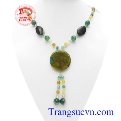 Chuỗi cổ mã não dịu dàng kiểu dáng kết hợp tinh xảo, thời trang và sang trọng