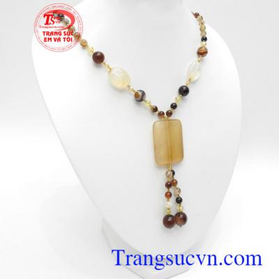 Chuỗi cổ mã não thiên nhiên bình an bền đẹp, sang trọng và quý phái