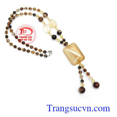Chuỗi cổ mã não thiên nhiên cao cấp thời trang