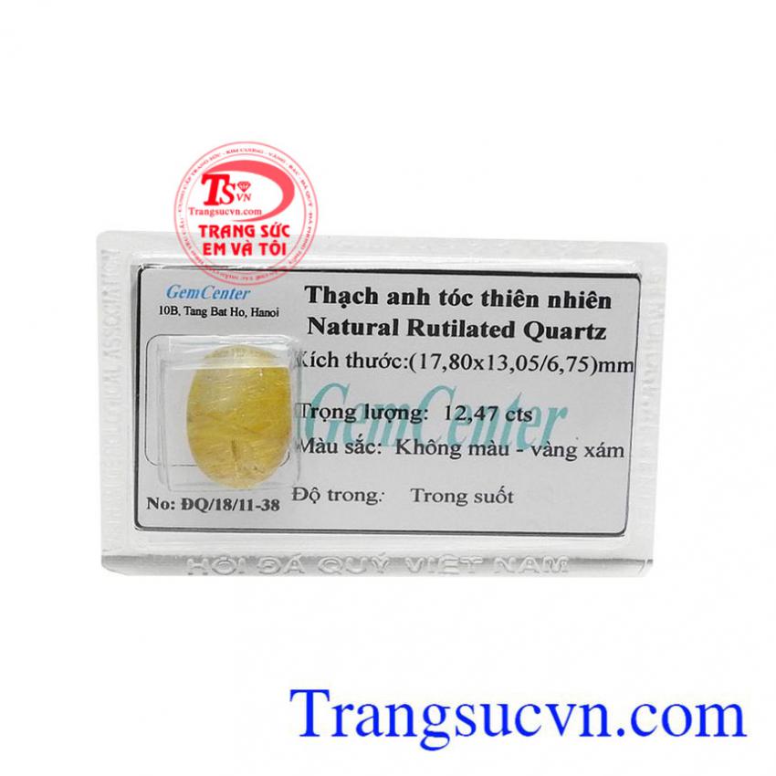 Thạch anh tóc ép vỉ tài lộc