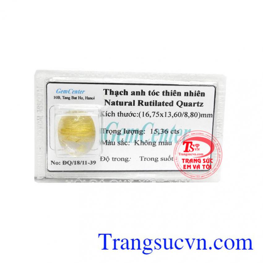 Thạch anh tóc vàng ép vỉ đẹp