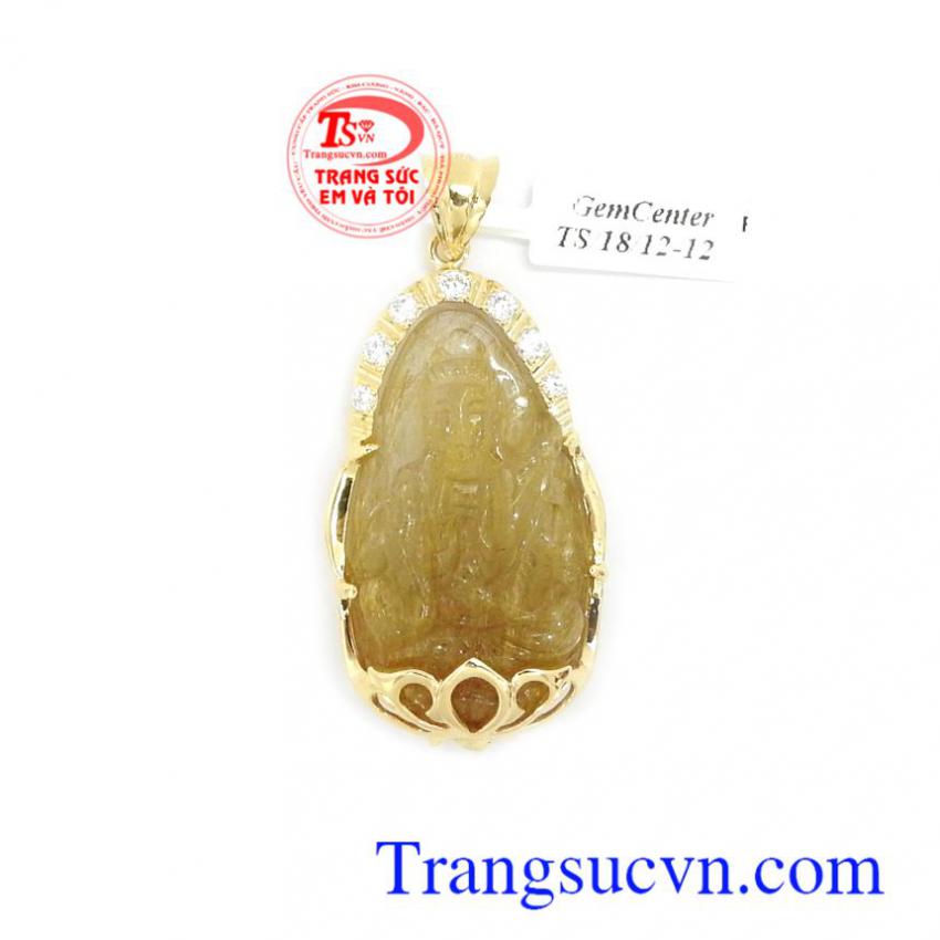 Mặt phật bà thạch anh tóc an lành