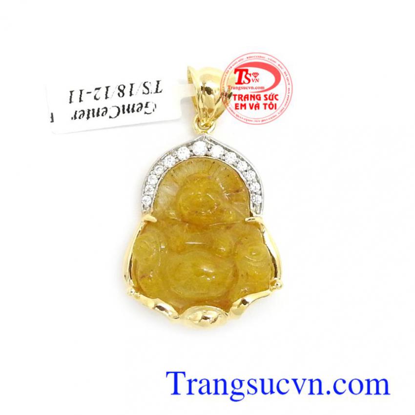 Mặt Di Lặc thạch anh tóc chiêu tài