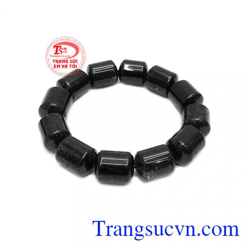 Chuỗi thạch anh tóc đen trụ 14 ly