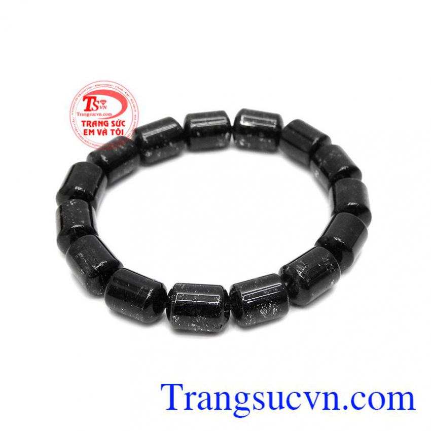 Chuỗi thạch anh tóc đen trụ 9 ly