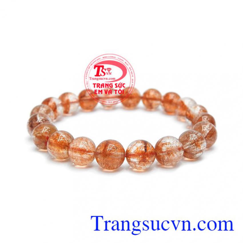 Thạch anh tóc đỏ nâu tài lộc 10 ly