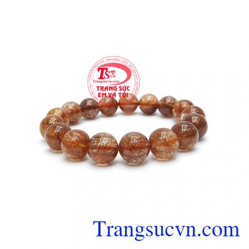 Chuỗi thạch anh tóc nâu vàng thịnh vượng