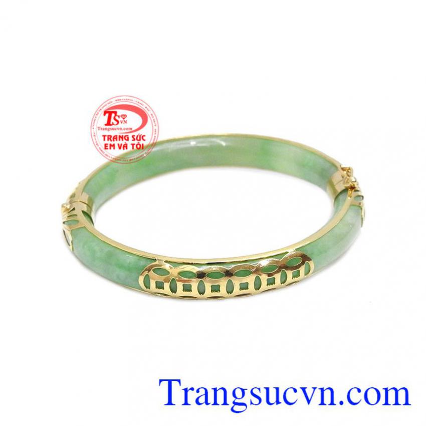 Vòng tay cẩm thạch kim tiền