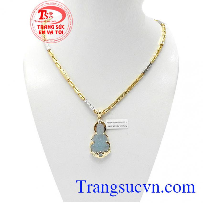 Bộ dây chuyền aquamarin đẹp