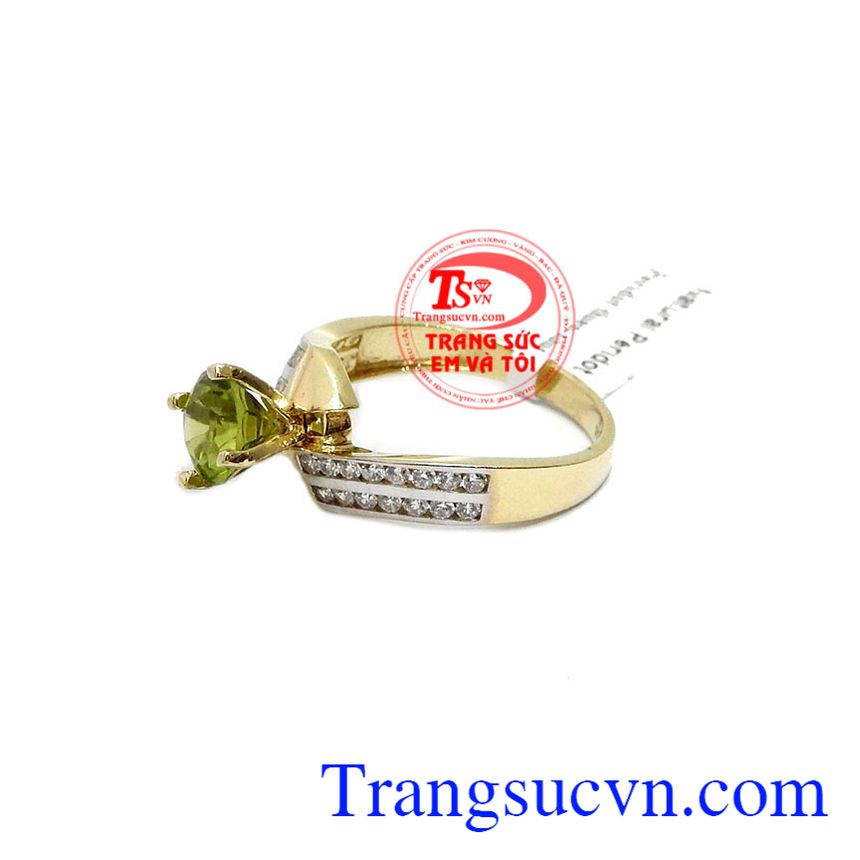 Nhẫn Nữ vàng gắn đá tự nhiên, chất lượng vàng đảm đeo bền đẹp sáng bóng, tinh tế và sang trọng dành cho phái đẹp